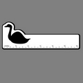 6" Ruler W/ Swan Silhouette (Left Side)